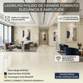 【Entrega gratuita até casa em Soyo】Ladrilho Polido Esmaltado LKP88003 800x800mm Bege Quente Resistente ao Desgaste