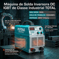 Máquina de Solda Inversora DC IGBT TOTAL TW25005 500A Tensão 380-400V Industrial