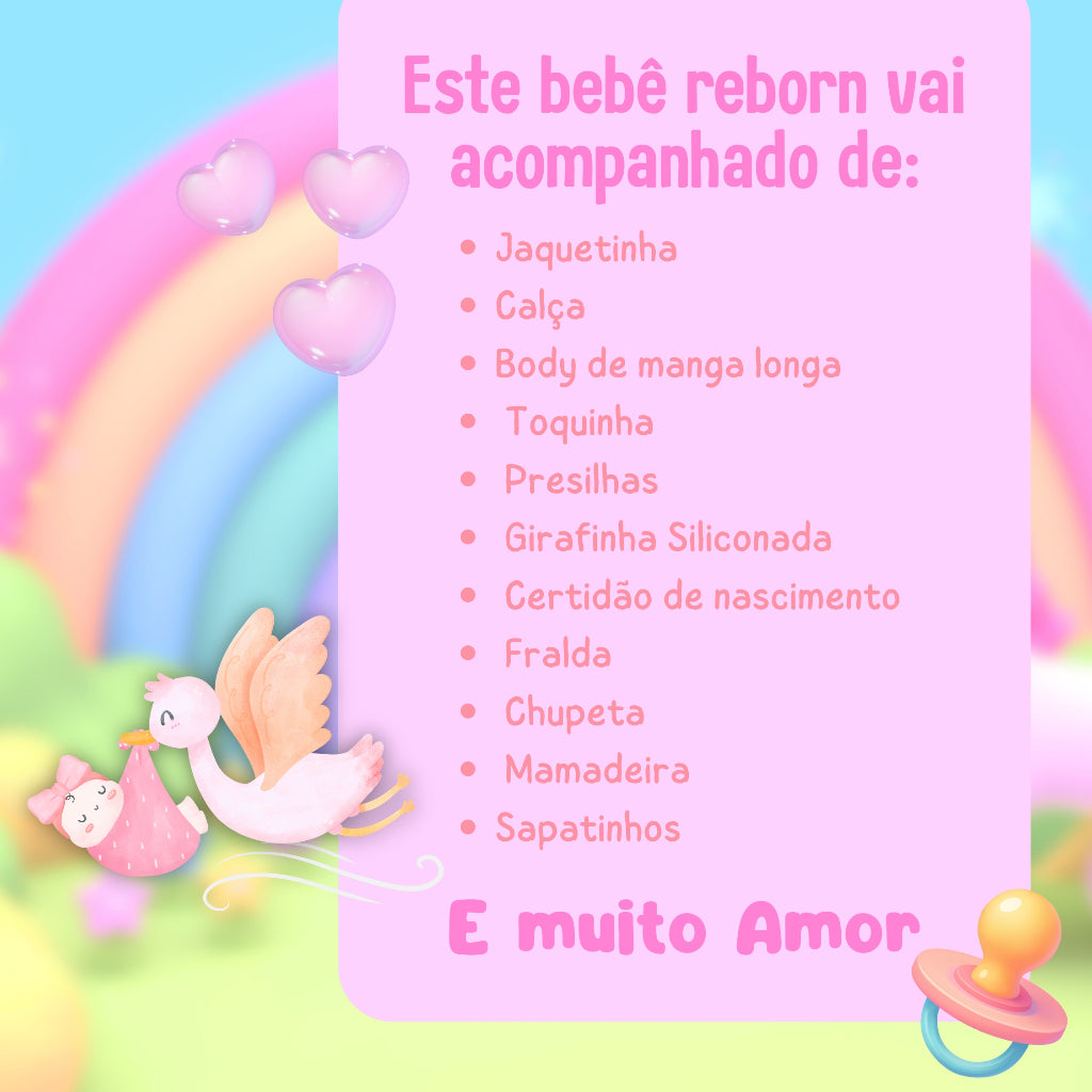 Bebê Reborn Boneca Realista Girafinha Luxo Em Silicone Pode Dar Banho Envio Imediato