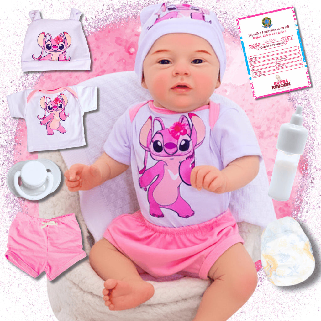 Bebê Reborn Boneca Realista Menina Mary Angel Silicone Pode Dar Banho Original Envio Imediato