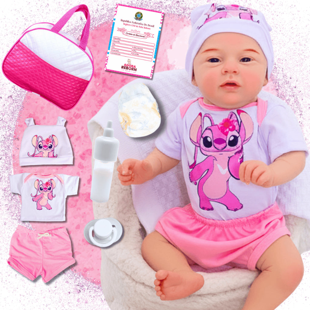 Bebê Reborn Boneca Realista Menina Mary Angel Silicone Pode Dar Banho Original Envio Imediato