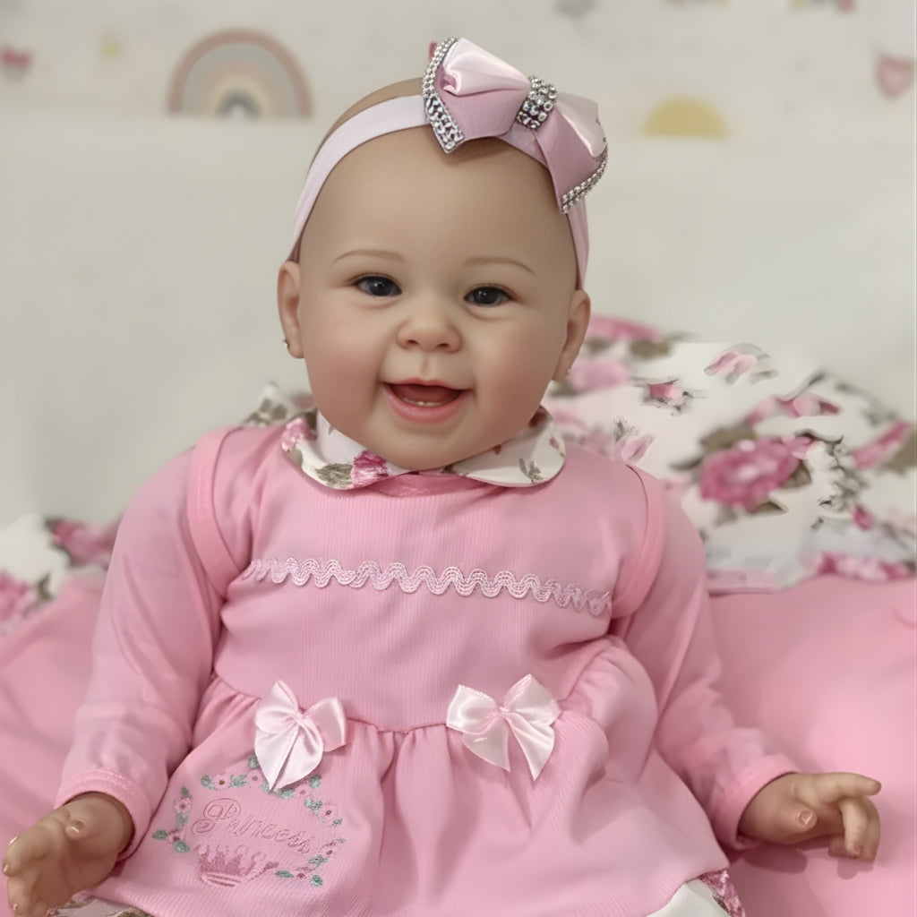 Bebê Reborn Menina Realista Toma Banho Enxoval Completo 50cm