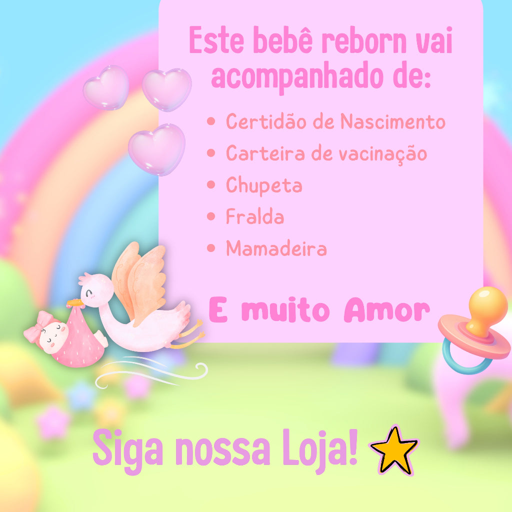 Bebê Reborn Menina Realista Toma Banho Enxoval Completo 50cm