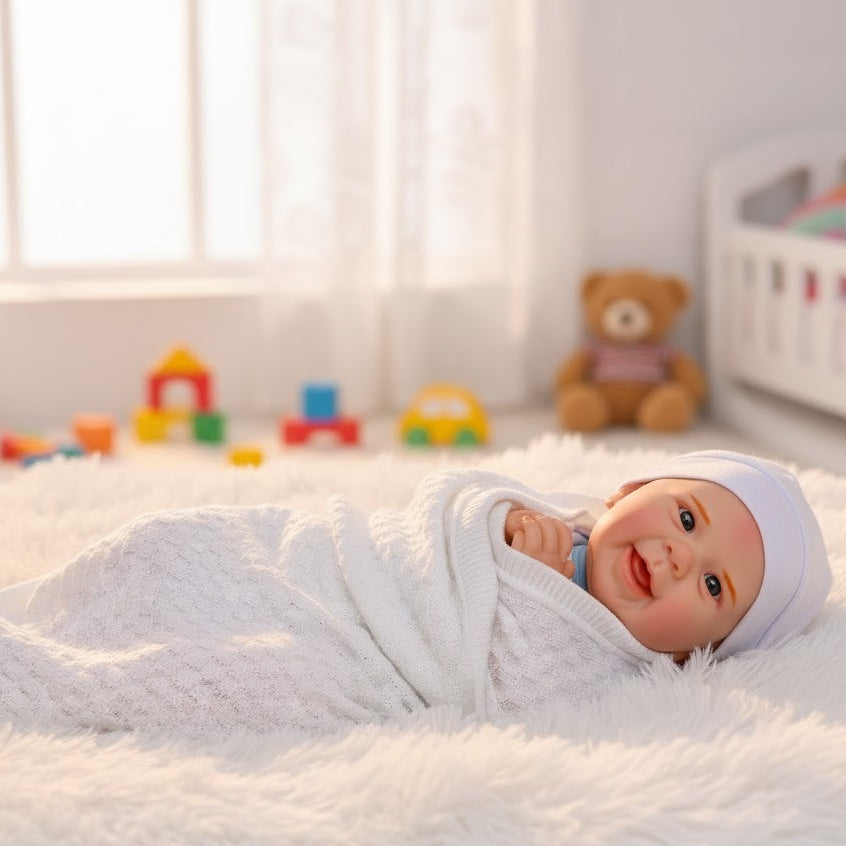 Bebê Reborn Boneco Stitch Menino Original Realista de Silicone Pode Dar Banho