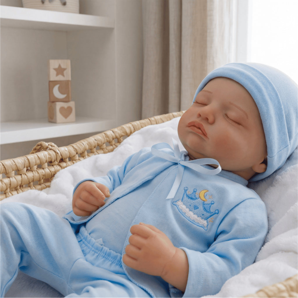 Bebê Boneco Reborn Siliconado Rosali Boy Realista Pode dar Banho Em Promoção